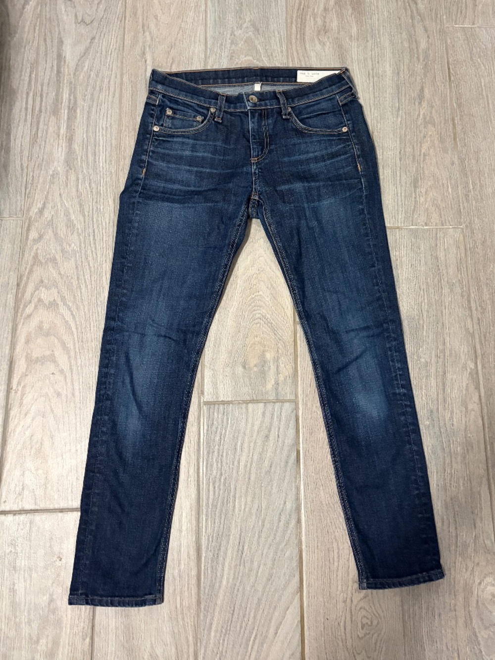 Women's Rag & Bone Dre Beverly Mid-Rise Dark Wash Ankle Cropped Jeans - 25